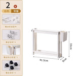 étagère mobile blanche trois plateaux moderne roulettes cuisine porte réfrigérateur