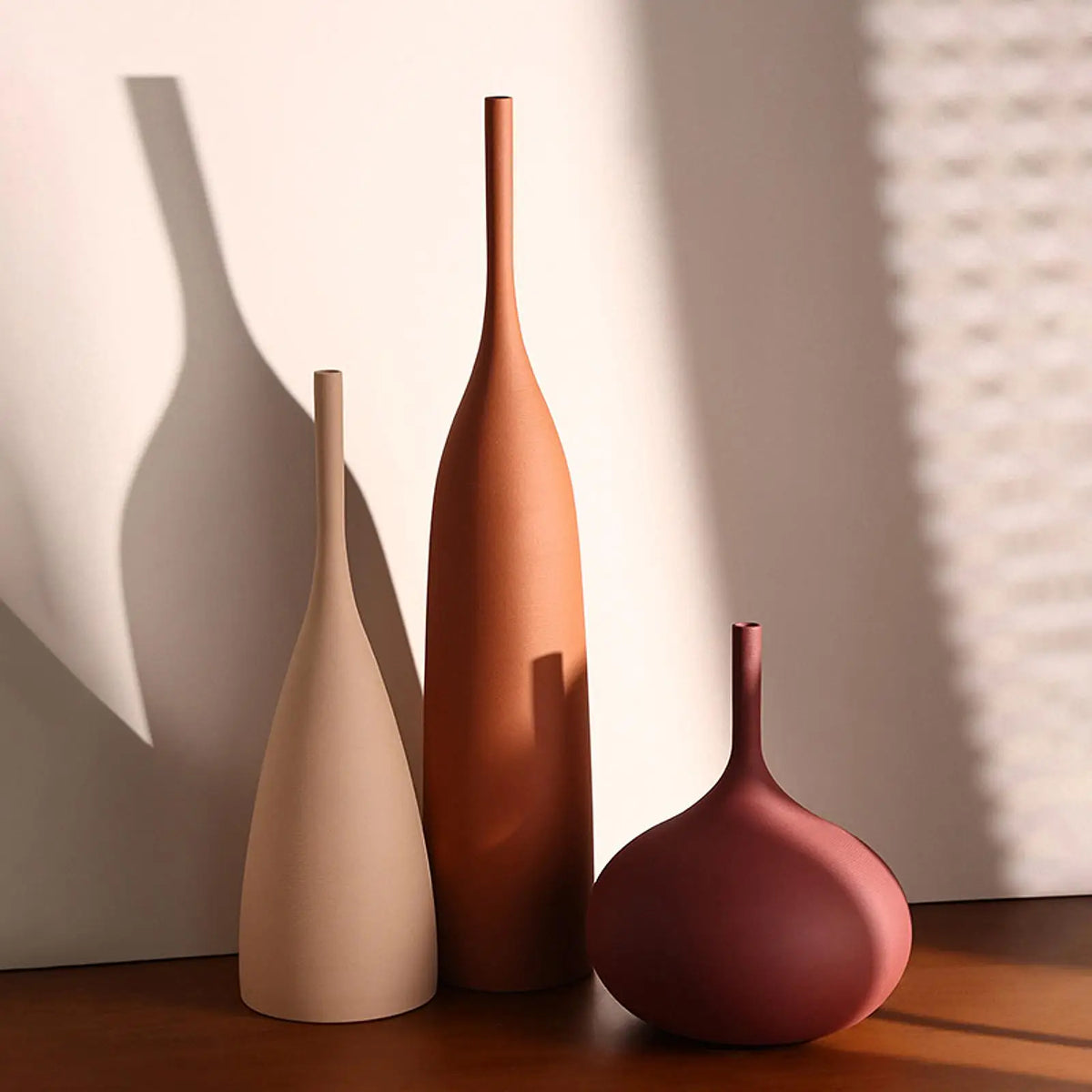 vase decoratif porcelaine moderne minimaliste arragement fleur decoration maison centerpiece table