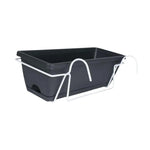 Bac fleurs suspendus moderne crochets métalliques vert foncé pot jardin