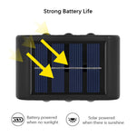 applique murale solaire 6led noir bleu panneaux solaires moderne interrupteur on off led