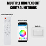 lampe led moderne blanches éclairage rgb bluetooth télécommande chambre coucher murale