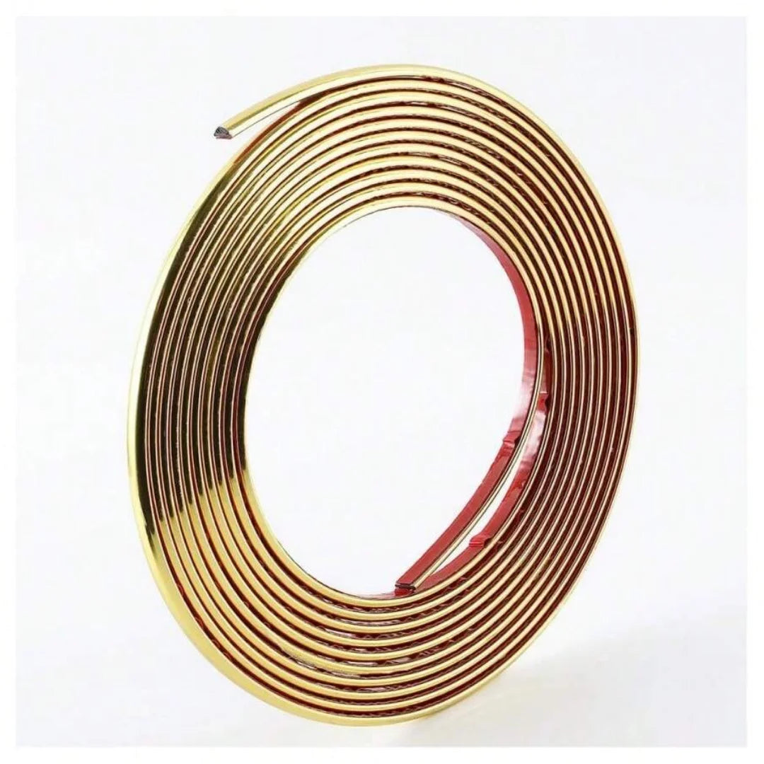 ruban adhésif décoratif or noir rouge rayures moderne 10m large 0.8cm