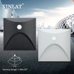 applique murale led sensorielle noir blanc gris contemporaine fixée mur vis câble interrupteur