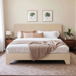 lit gris moderne tissu uni cadre assemblage matelas recommandé boîte springs adjustable headboard