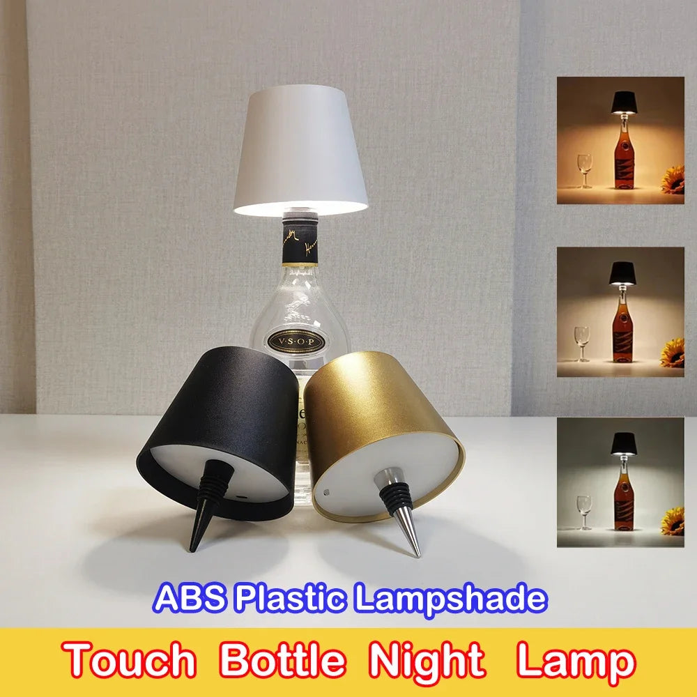 lampe table portable sans fil led rechargeable pliée moderne noir blanc doré