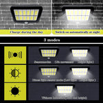 lampe solaire moderne panneau solaire led ip65 protection extérieure urgence jardin noir abs