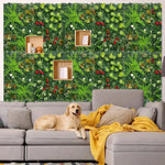 panneau végétal artificiel herbe feuilles fleurs moderne décoration extérieur opacité vert maison