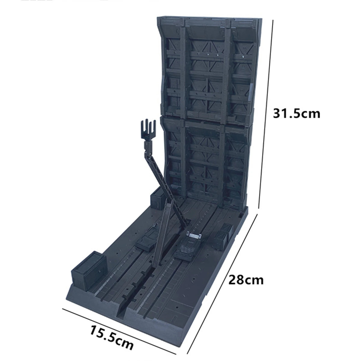 support d'exposition modulaire figurines noires clips fixation socle robuste jouets