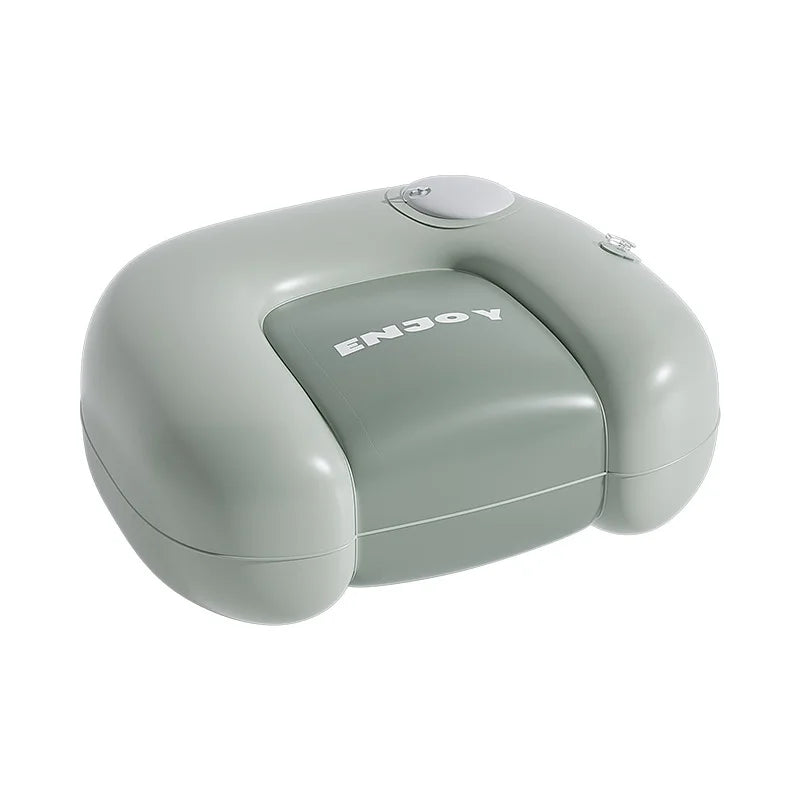 siège gonflable gris moderne compact valve d'inflation dégonfement voyage camping randonnée