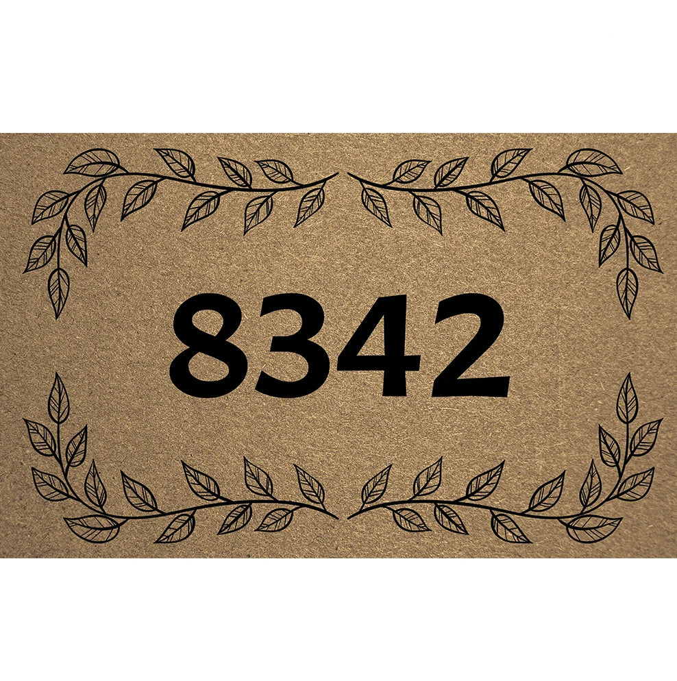 tapis d'entrée marron clair motif floral antidérapant résistant intempéries porte extérieur classique rustique