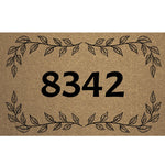 tapis d'entrée marron clair motif floral antidérapant résistant intempéries porte extérieur classique rustique