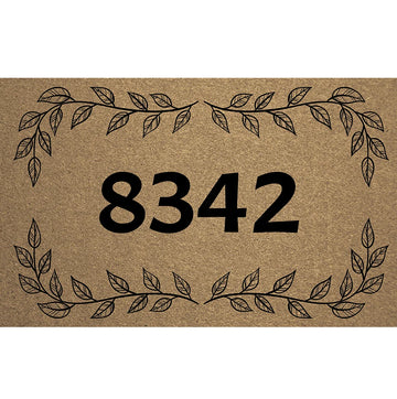 tapis d'entrée marron clair motif floral antidérapant résistant intempéries porte extérieur classique rustique