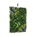 panneau mural végétal artificiel herbe feuilles fleurs décor maison anniversaire moderne vert rouge rose
