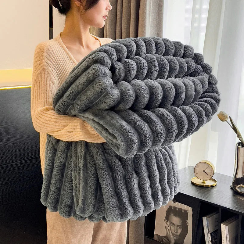 couverture polaire douce motif spirale moderne lit voyage maison chaude confortable beige