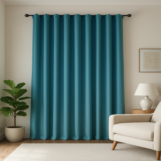 Rideau coupe froid bleu turquoise clair