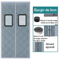 Rideau isolant thermique gris pour porte