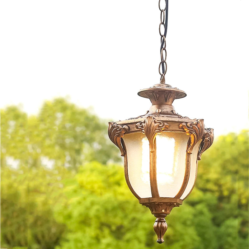 Suspension luminaire étanche extérieur aluminium noir