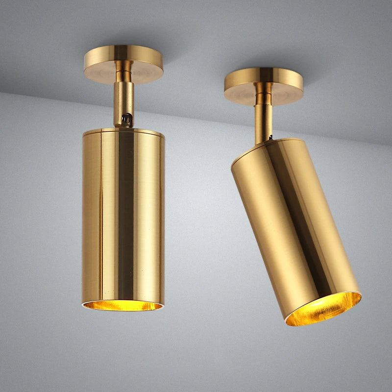 spot lumineux led doré gu10 moderne 5w 10w chambre salon minimaliste
