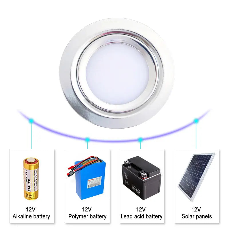 Spot LED argenté moderne 12V 3W 5W 7W 6000K 4000K 3000Kacierinoxydable