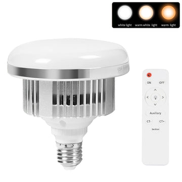 ampoule led bicolore 3200k 5600k éclairage studio maison blanc grille refroidissement moderne vis e27