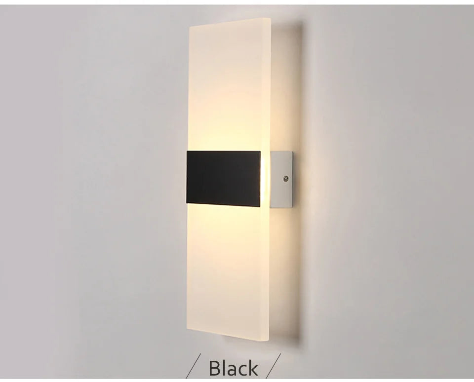 lampe murale moderne blanche noire rectangulaire adhésive chambre salon entree 22 11cm 29 11cm