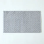 tapis bain coton gris blanc bleu olive bordure brodée absorption rapide antidérapant machine laver