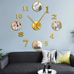 Horloge murale géante abstraite style antique