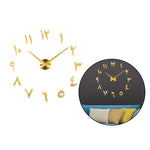 horloge murale décorative moderne abstraite 80cm argentée dorée noire aiguille