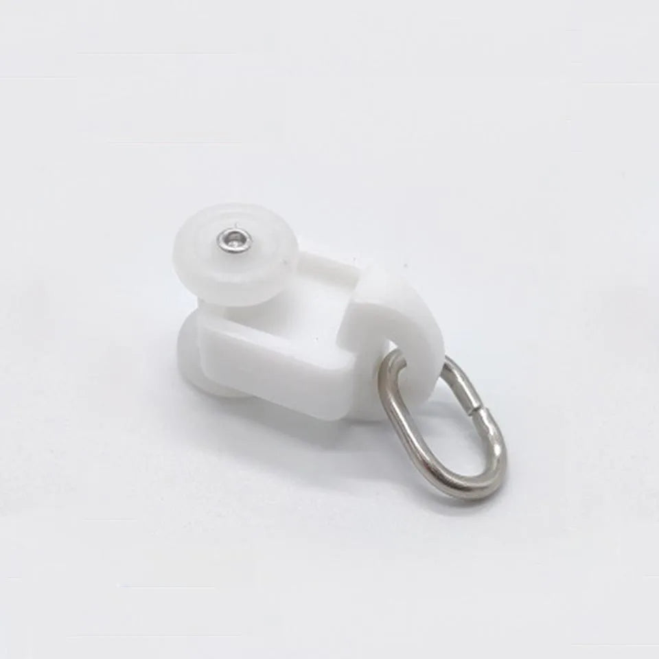 rideaux rouleau blanc moderne poulie rail accessoire maison intelligent crochet anneaux métalliques
