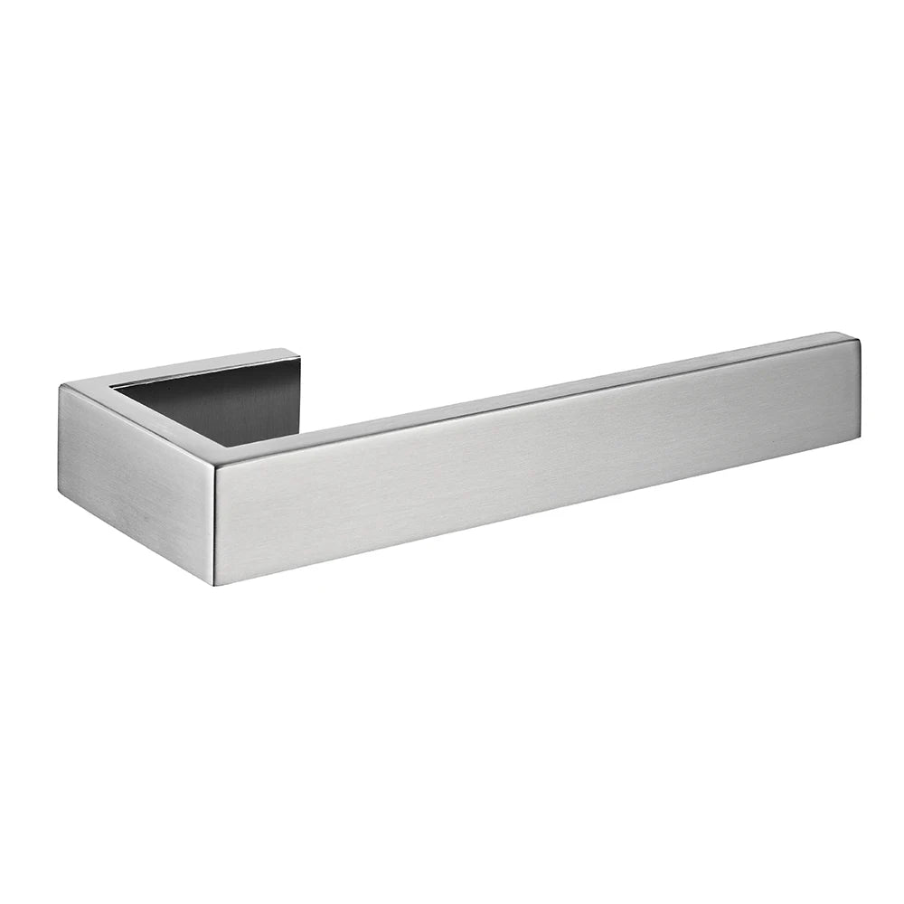 porte serviettes moderne acier inoxydable brossé argenté fixé vis ensemble quincaillerie salle bains métal