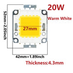 module led blanc jaune 20w 30w 50w cold white warm white aluminium