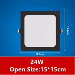 plaque led moderne noir blanc 12w 18w 24w clips métalliques opacité 10x20cm