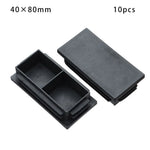 cache pieds noir adhésifs pratique rectangle haute qualité plastique 100x50mm 80x40mm 60x30mm 38x25mm 30x20mm