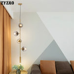 Suspension lumineuse moderne or transparent boules sphériques éclairage intérieur scandinave