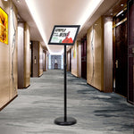 support publicitaire ajustable or argent noir hauteur réglable clips base ronde a3 a4 a2