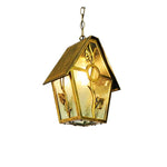 lampe suspendue art nouveau feuilles dorées verre translucide salon chambre étudié assemble facile