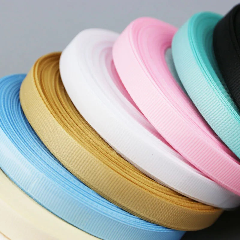 ruban gros grain polyester couleur unie décoration emballage cadeau artisanat couture accessoire fête