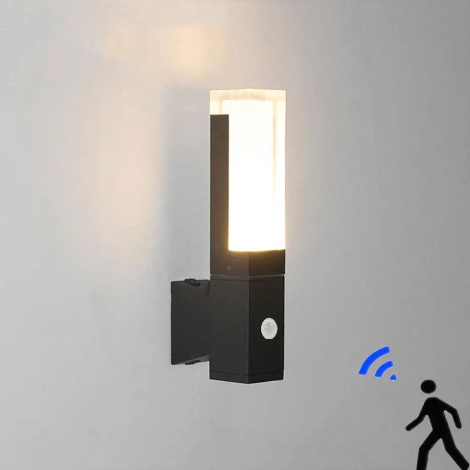 applique murale moderne aluminium noir fixée mur entrée chambre cuisine étude salle manger led