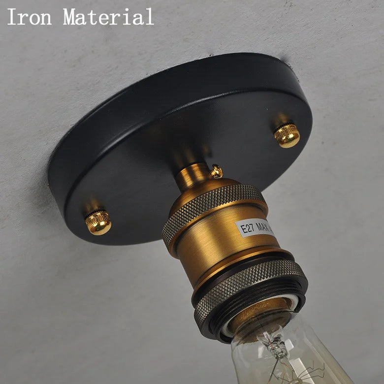 lampe suspension industrielle transparente noire dorée fixations ampoule led éclairage chambre salle manger
