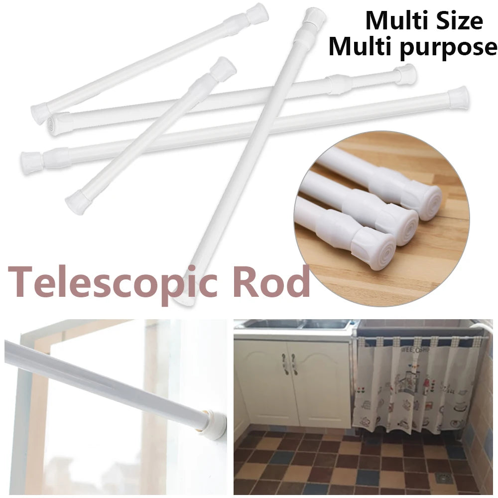tige télescopique réglable blanc moderne adhésif 18 27cm 25 40cm 30 50cm 40 70cm