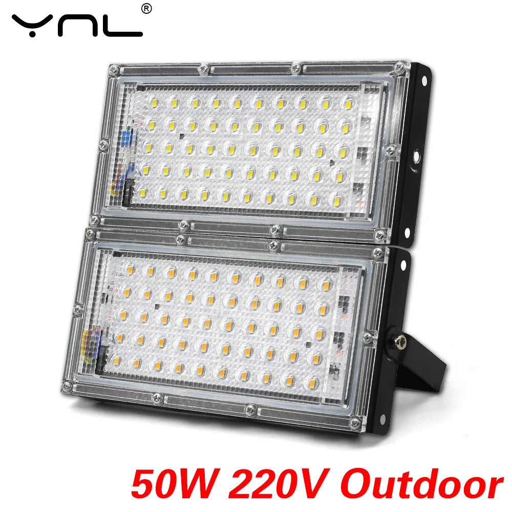 projecteur led extérieur 50w noir moderne fixations vis flux lumineux élevé certification rohs ccc