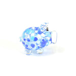 petite tirelire cochon verre artisanal décoratif rose vert bleu maison jardin