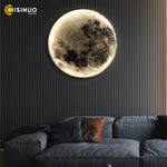 lampe murale lune forme moderne relief blanc noir minimaliste adhésif led chambre étudeentrée