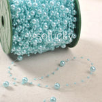 plastique blanc rose bleu clair chaines decoration mariage anniversaire noel classique