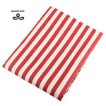 tissu coton lin rayures rouge blanc festif décontracté 150cm largeur couture meubles coussins couvertures