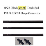 rails traînée led blanc noir lisses modernes connecteurs adaptateurs ampoules led