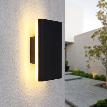 éclairage led moderne applique murale imperméable adhésive noire extérieure 150mm ip65