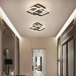 plafonnier moderne led acrylique blanc noir geometrique salle manger chambre cuisine entree