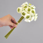 bouquet fleurs artificielles soie rose blanc vert clair moderne élégant décoration intérieur noël mariage