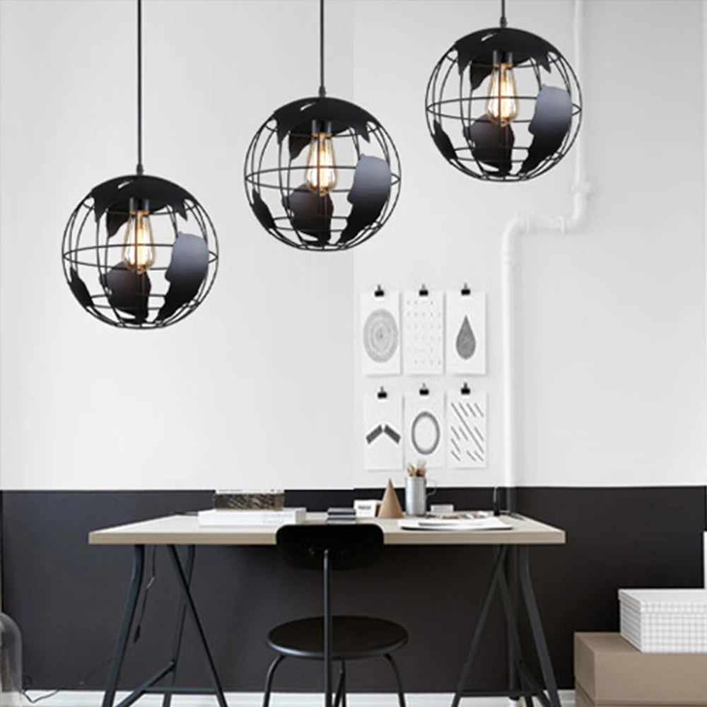 Lustre suspendu dans une chambre à coucher moderne